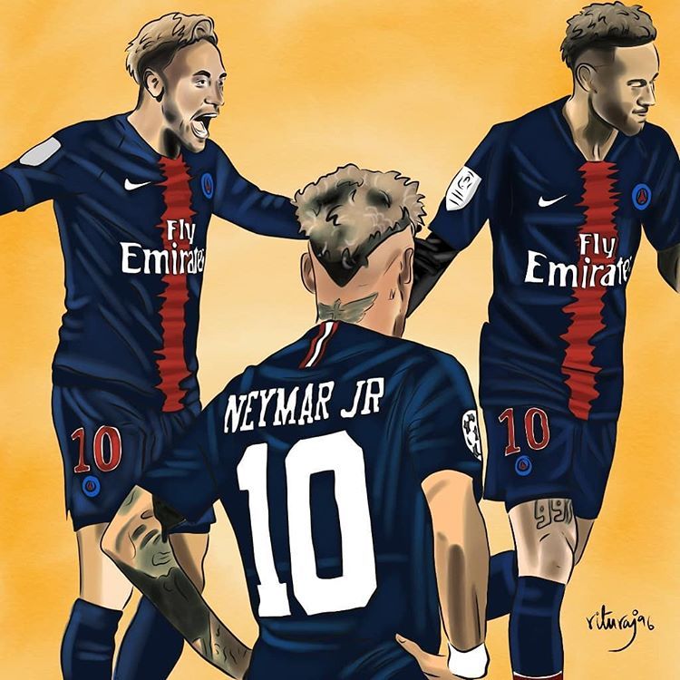 Plakat Neymar Jr Brasilien Brasilien FUßBALL Wand Kunst