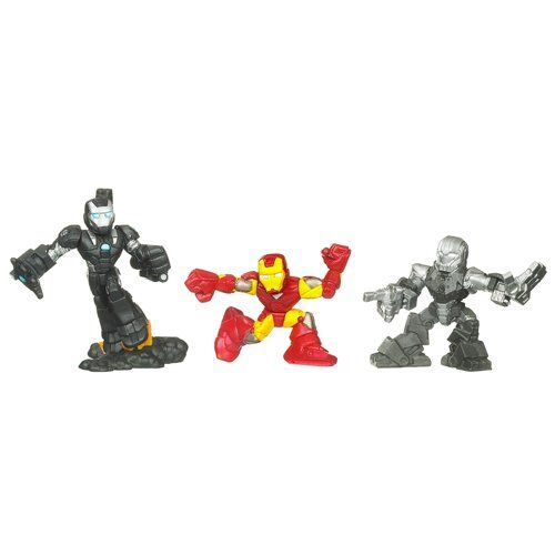 War Machine Drone Hasbro Iron Man 2 Super Hero Squad Mini Figure 3Pack HiTech Showdown Mark VI