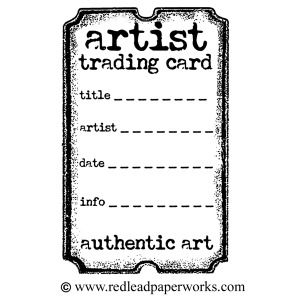 rubber stamp authentic art atc info artist trading card size http trading card size