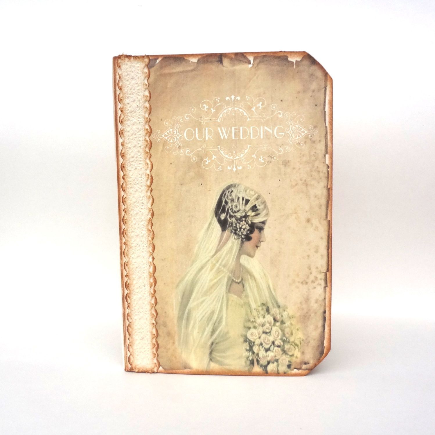 Wedding Guest Book Memory Personalizized Wedding Guest Book Memory Personalizized Journal Or Planner Victorian Bride Bird Nest