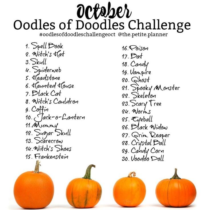 Halloween Doodle Challenge: October 2017