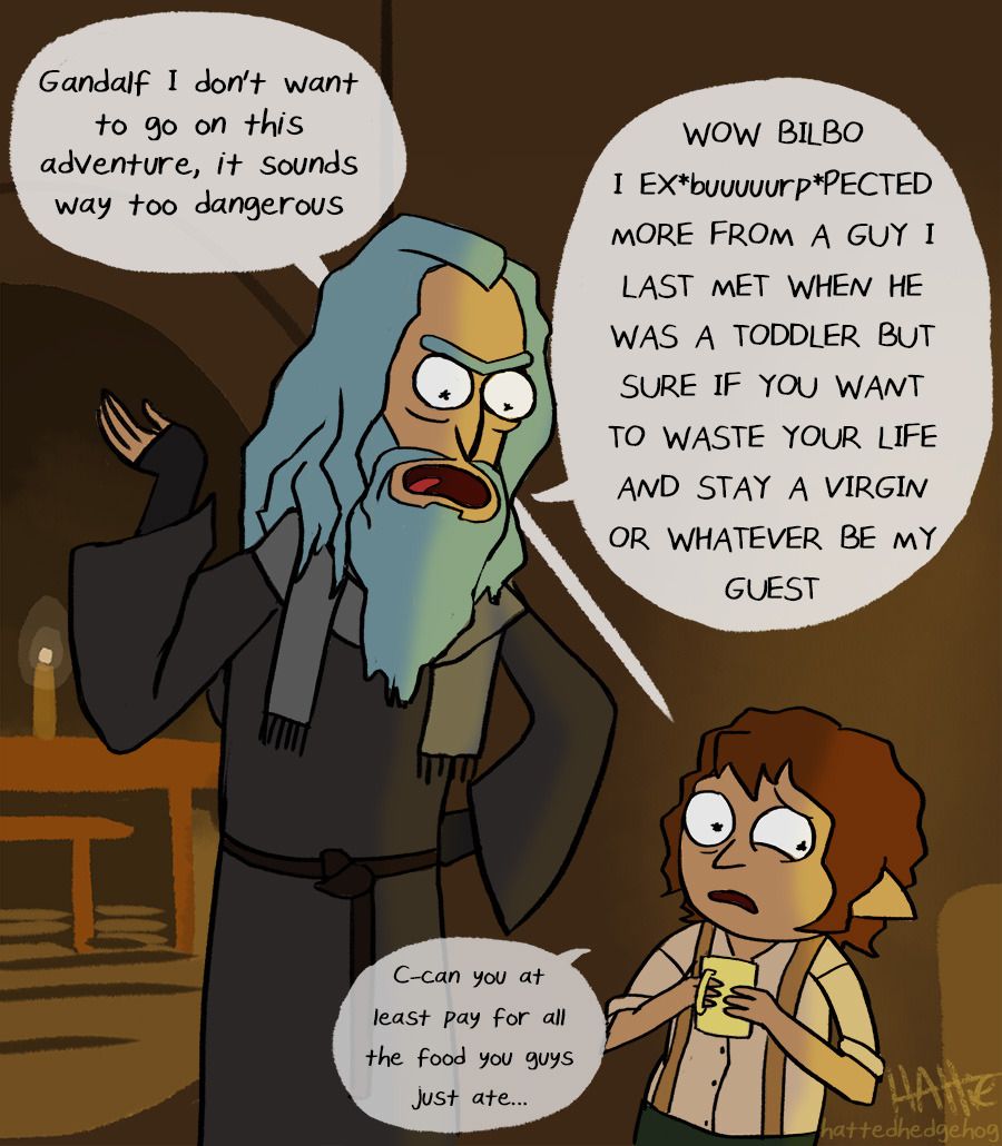 Someone Said They Read The Dialogue In My Latest Gandalf Comic X In Rick And Morty S Voices I M Having Too Much Fun With This Id Rick And Morty Comics Morty