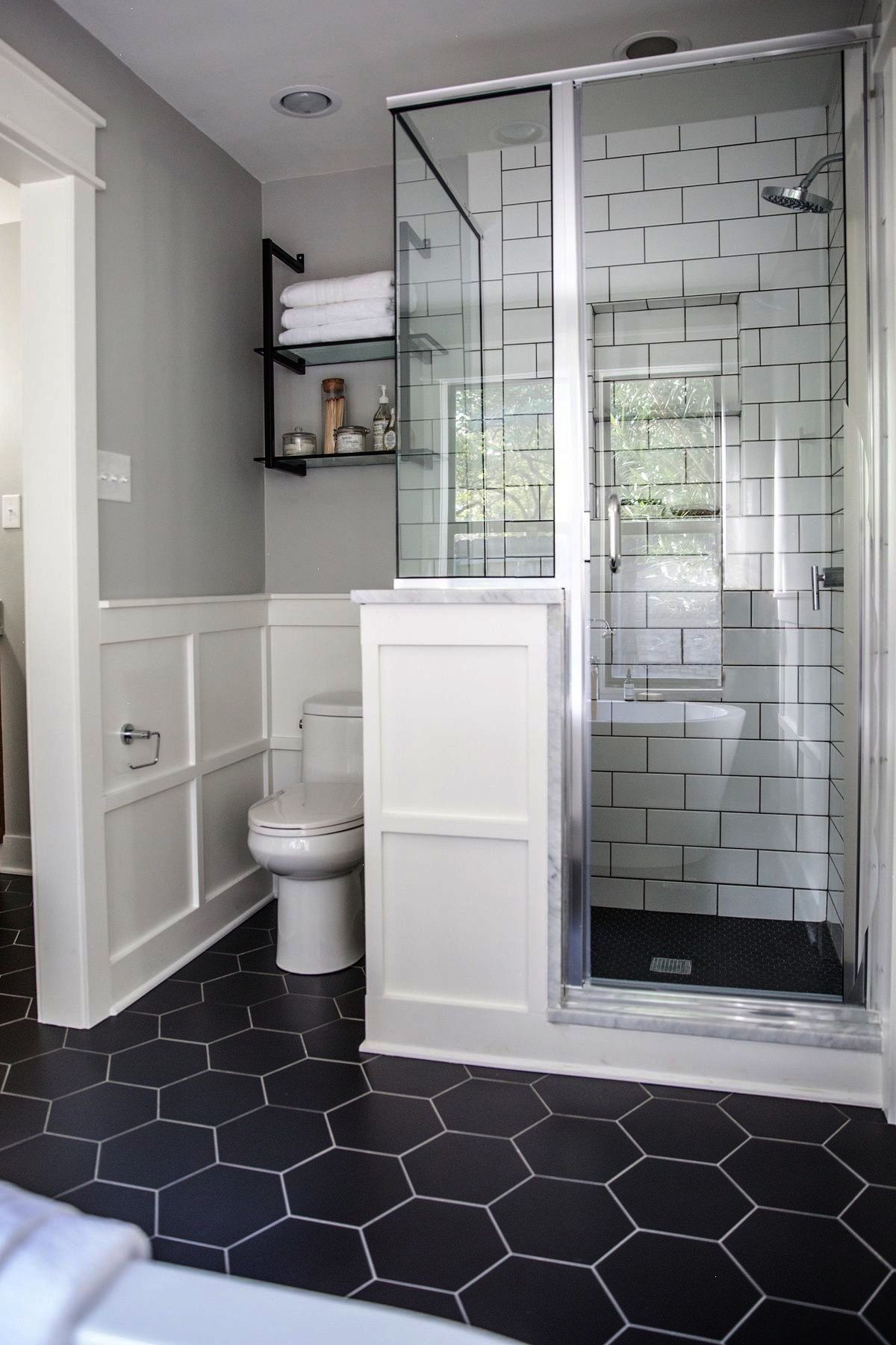 We Used Large Hexagonal Flooring Throughout The Whole Bathroom I We Used Large Hexagonal Flooring Throughout The Whole Bathroom I