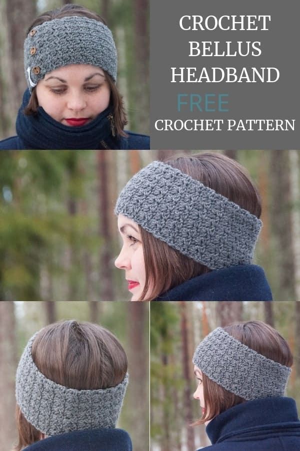 Crochet Bellus Headband - FREE Crochet Pattern #crochetedheadbands