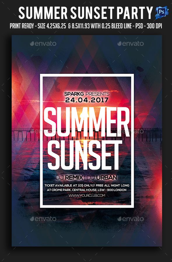 summer sunset party flyer party flyer summer sunset and sunset party with a purpose flyer