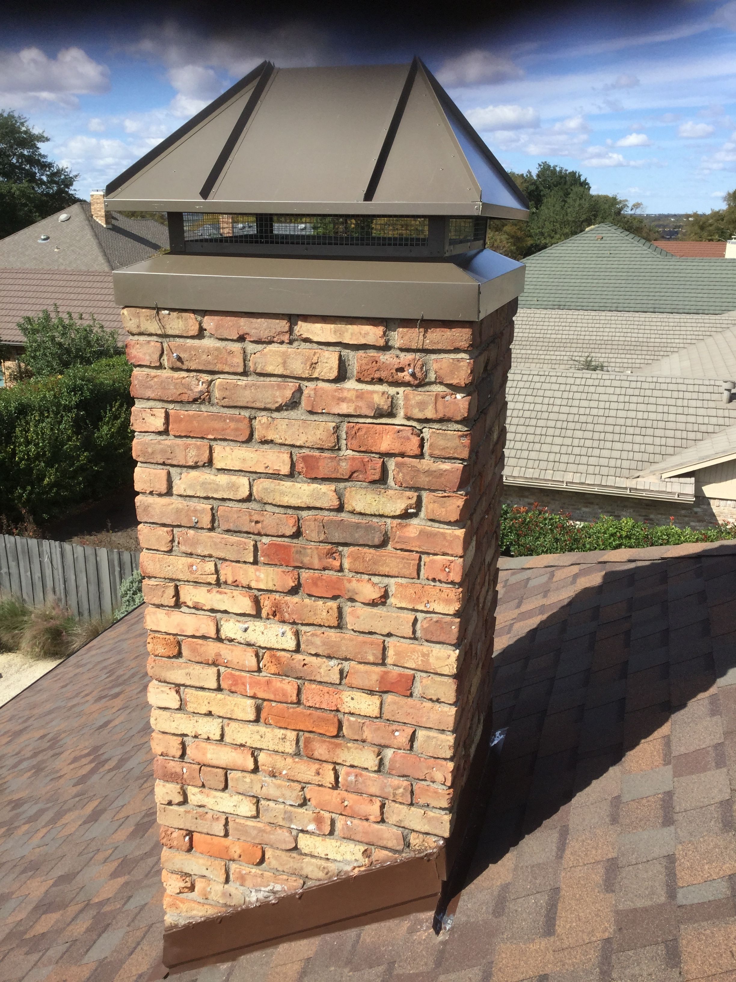 Grey Chimney Cap | Chimney cap, Chimney outside of house, Roof cap