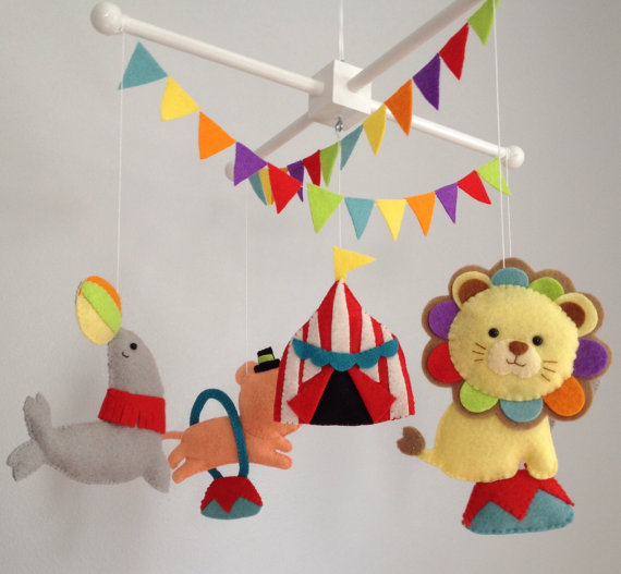 Baby Mobile Crib Nursery Decor Circus Felt Animals In The Big Top And Circ Diy - Diy Baby Mobile Felt Animals Baby Mobile Crib Nursery Decor Circus Felt Animals In The Big Top And Circ Diy - Diy Baby Mobile Felt Animals