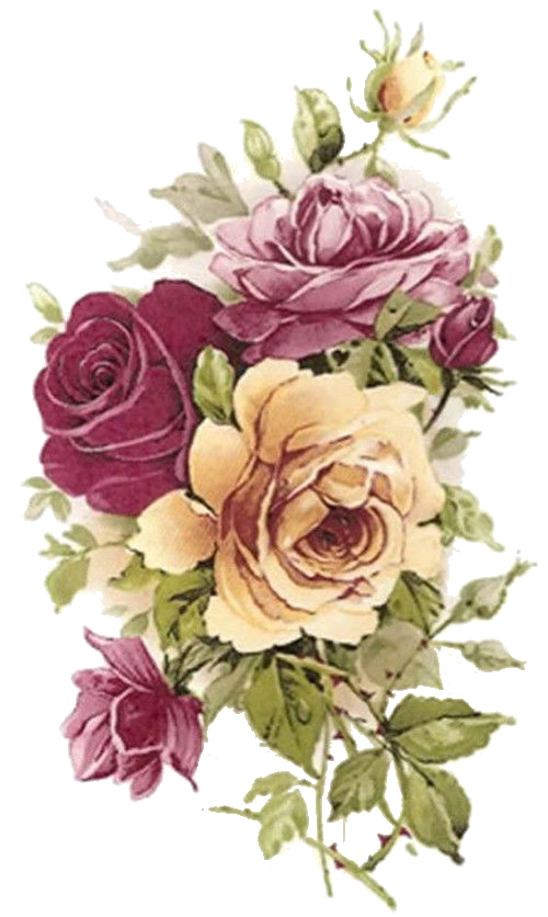 VinTaGe IMaGe XL BRiGhT YeLLoW RoSeS SHaBbY DeCALs TRaNsFeRs ~FurNiTuRe SiZe~