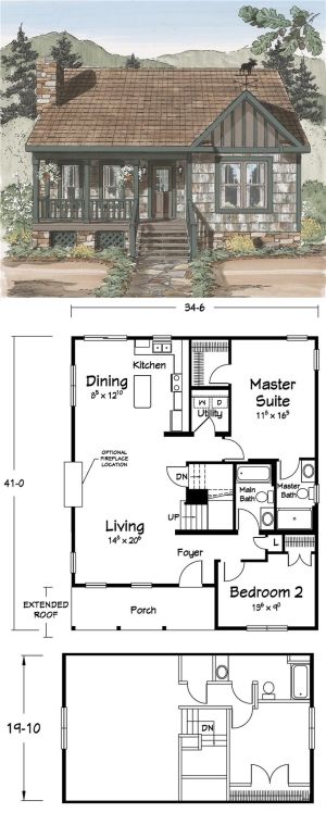 Cozy Cabin Basement House Plans Cottage Plan Basement House Plans Cottage Plan, Cozy Cabin House Plans