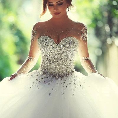 Corset Wedding Dresses with Bling