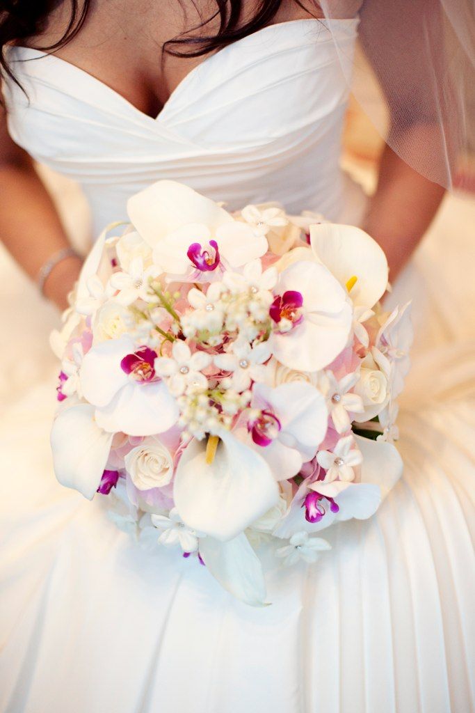 Stunning Bridal Bouquet Of Phalenopsis Orchids Stephanotis And