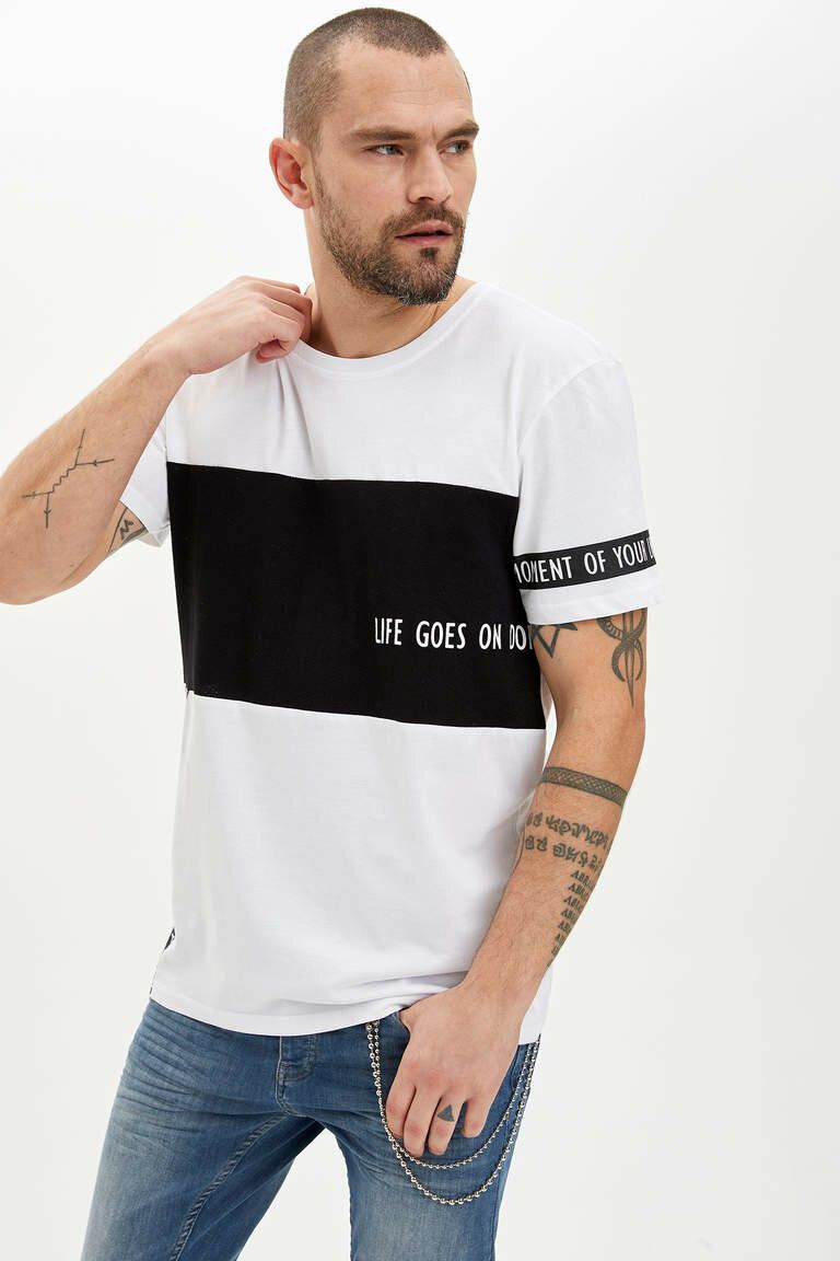 Baskili Regular Fit T Shirt Fit Ti Sort Bisiklet