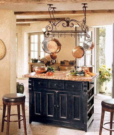 Pot Rack Over Table Hanging Above Makes It Less Necessary Pot Rack Over Table Hanging Above Makes It Less Necessary To Have Too Much