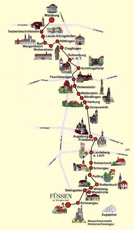 Romantic Strasse Neuschwanstein Bad Mergentheim Landsberg