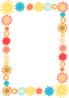 free digital scrapbooking flower frames colorful flower printable certificate borders