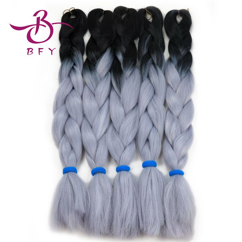 1packs 24 100g Black Gray Ombre Two Tone Kanekalon Jumbo Braiding Synthetic Hair For Dreadlocks Cro Crochet Box Braids Grey Hair Braids Kanekalon Jumbo Braid 1packs 24 100g Black Gray Ombre Two Tone Kanekalon Jumbo Braiding Synthetic Hair For Dreadlocks Cro Crochet Box Braids Grey Hair Braids Kanekalon Jumbo Braid