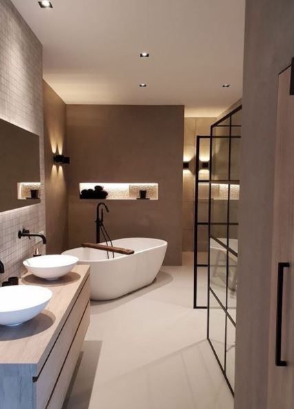 Love this look? Are you thinking of remodeling your bathroom or home? Read our 7 design tips that are sure to help you spruce things up during your remodel! Dream Home Design, Home Interior Design, House Interior, House Design, Bathroom Styling, Bathroom Decor, Bathroom Ideas, Bathroom Makeover, Bathroom Organization