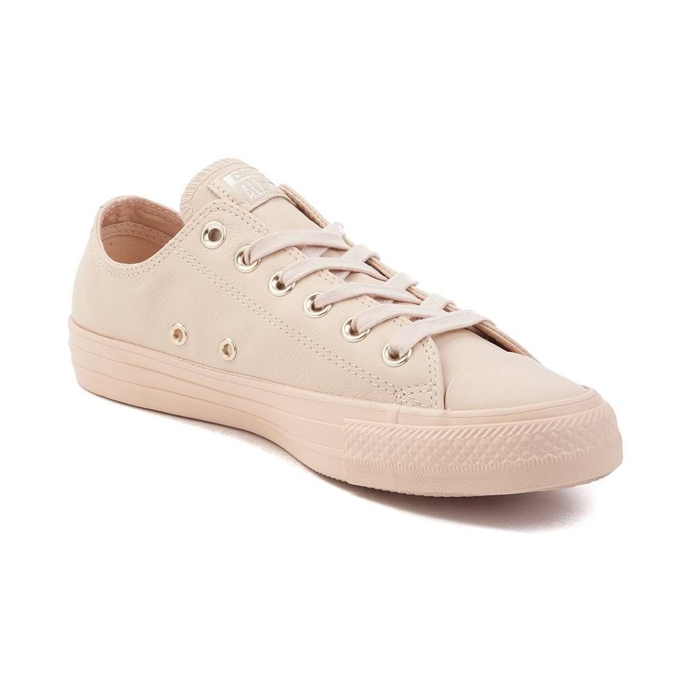 cream leather converse