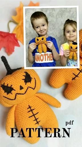 Crochet pumpkin halloween amigurumi halloween pattern in English PDF