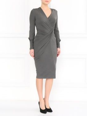 Платье с драпировкой Donna Karan, Dresses For Work, Women, Fashion, Moda, Fashion Styles, Fashion Illustrations, Woman
