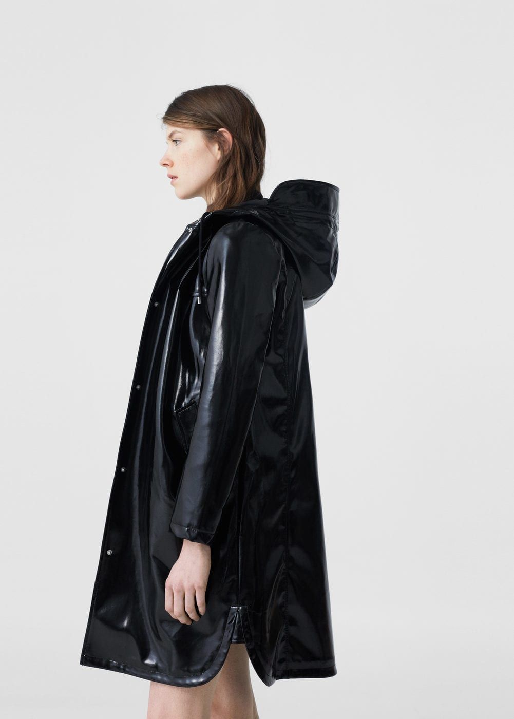 Vinyl parka - Woman | Mango Finland | Parka women, Raincoats for women ...