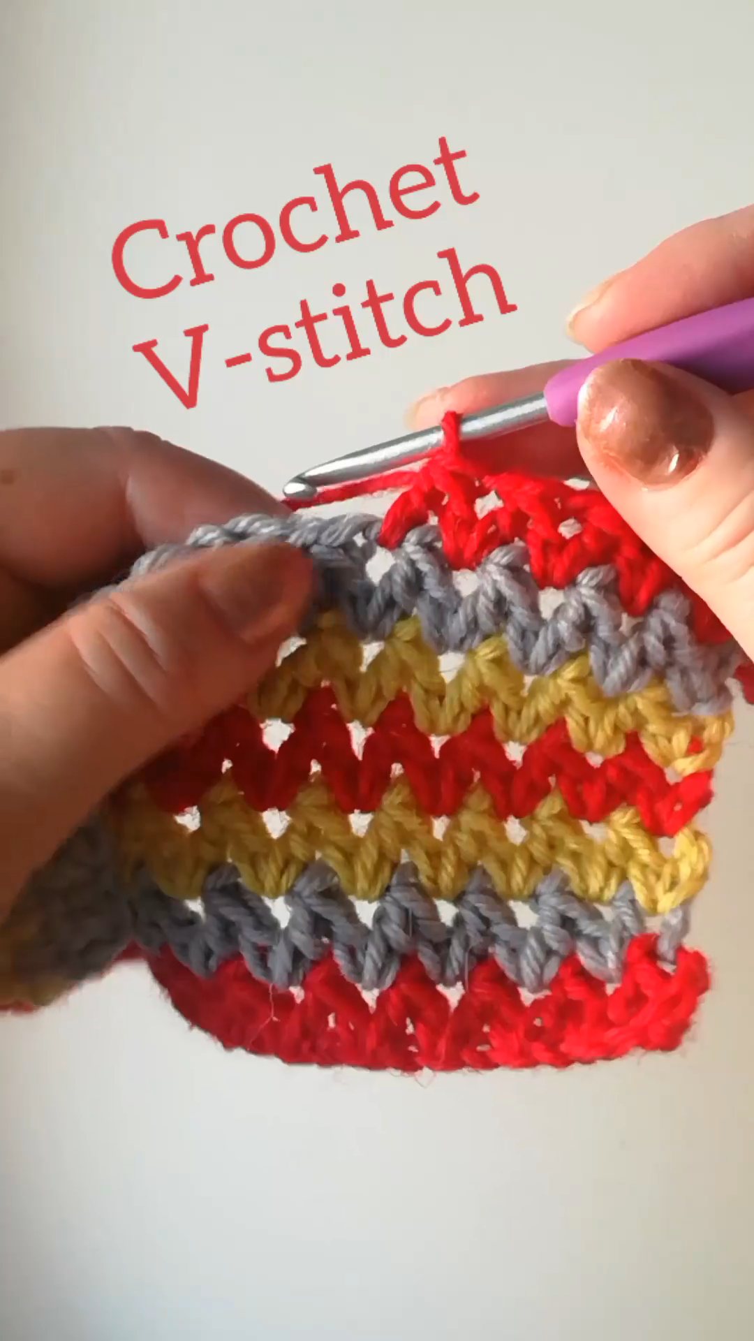 How to crochet the V-stitch