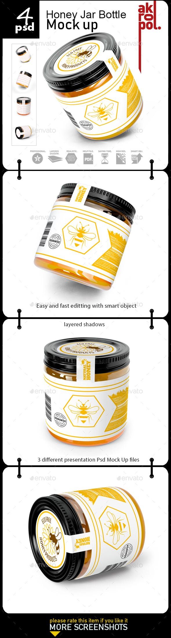 Download Honey Jar Bottle Mockup Mockup Packaging by akropol. (Dengan gambar)