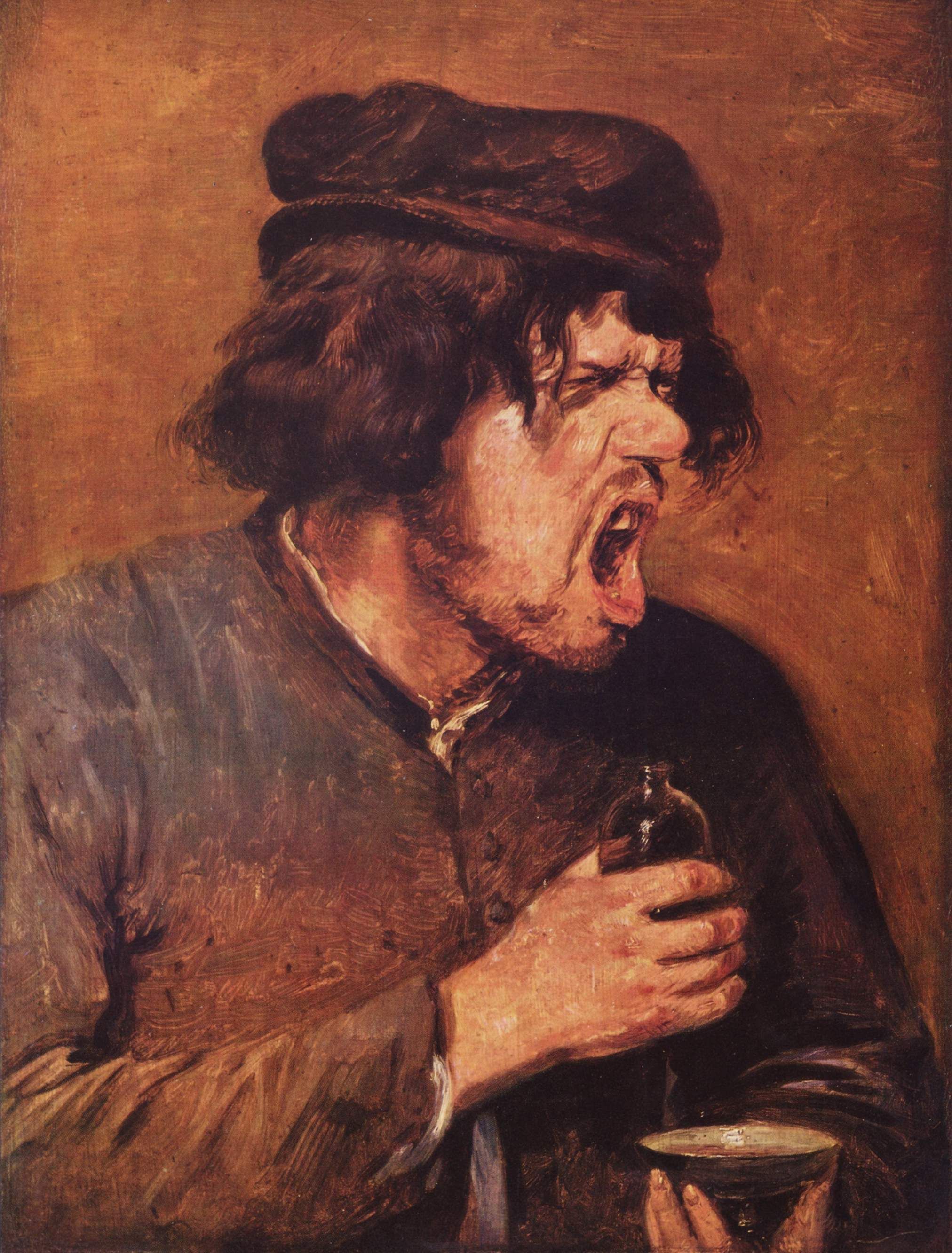 Adriaen Brouwer, The Bitter Drink, c. 1630–1640. Brouwer's expressive peasants are typical of "low-life" genre painting