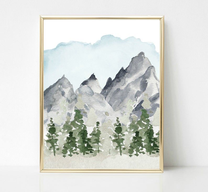 Woodland Nursery Love Lives Here Watercolor Nursery Art Woodland Nursery Art Watercolor Woodland Art DIGITAL-YOU PRINT Woodland Decor