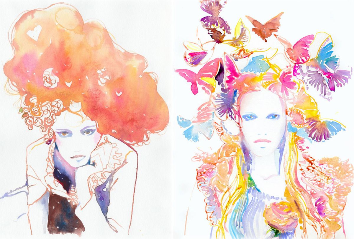 Watercolor Illustrator Gala Kamenskaya Galakamenskaya Flowers