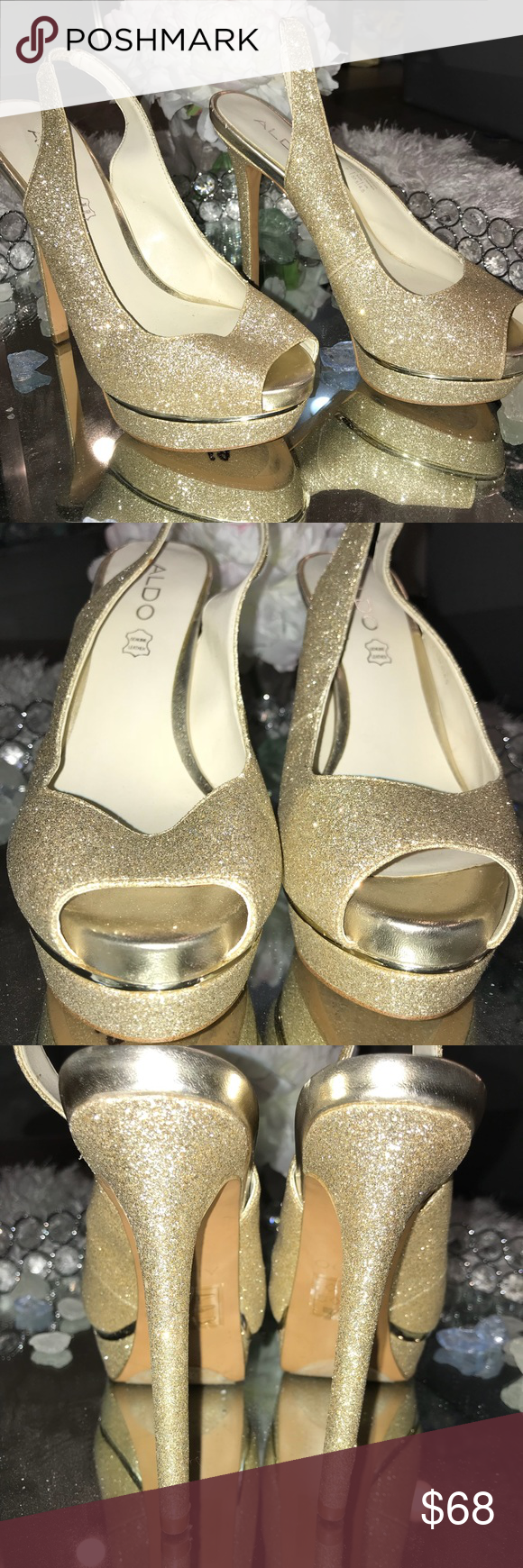 aldo peep toe flats