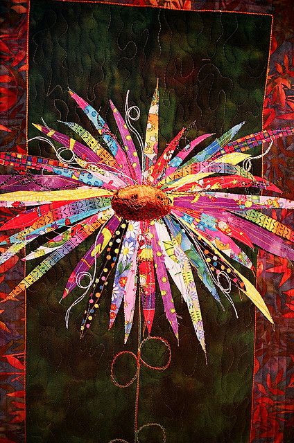 Genus Imaginus - A Collection of Imaginary Flora by fibre artist Carolyn Flood. Posted by Georgette, Georgie grrl via Flickr Mini Quilts, Scrappy Quilts, Wall Quilts, Crazy Quilting, Quilting Designs, Quilting Projects, Applique Designs, Quilting Ideas, Pintura Graffiti