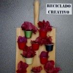 Mini jardín vertical decorativo reciclando cápsulas de café