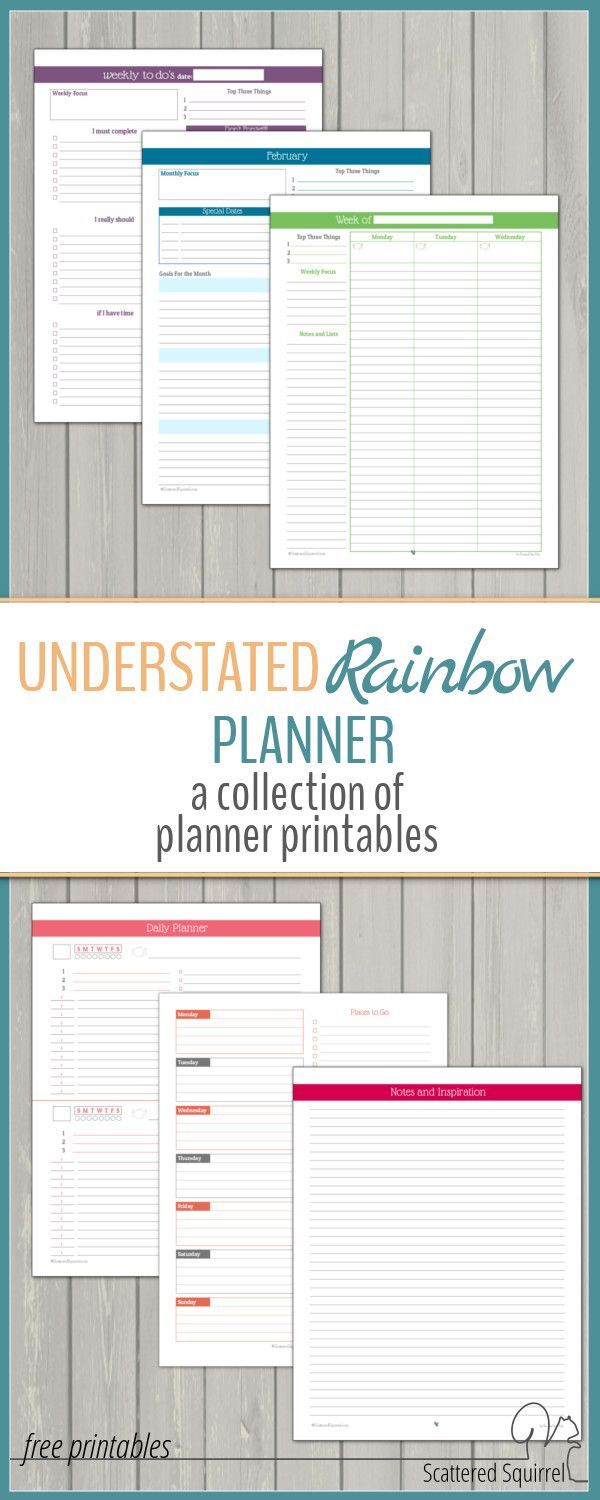 understated rainbow planner printables 2016 calendar planners and