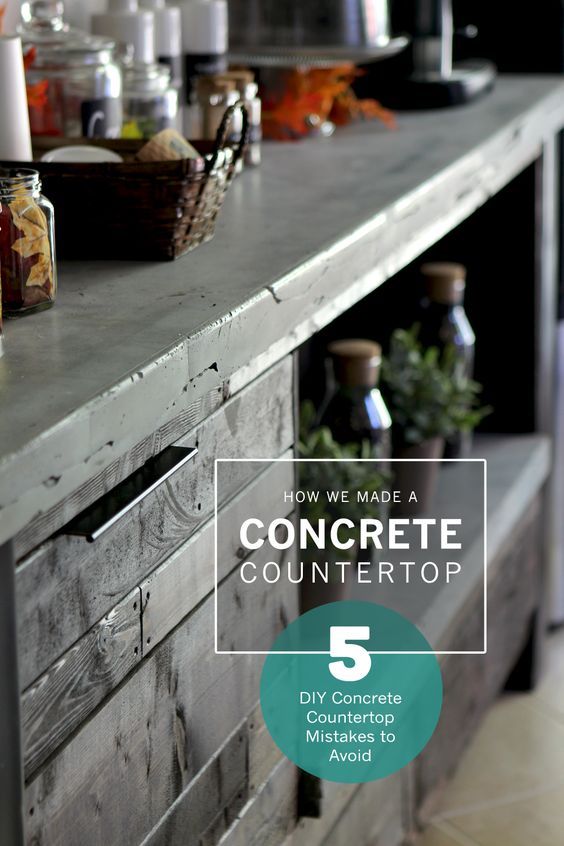 Diy Concrete Countertop Kitchen Countertops How To Make A Diy Concrete Countertop Like One For Coffee Bar Top Plus 5 Mistakes Avoid