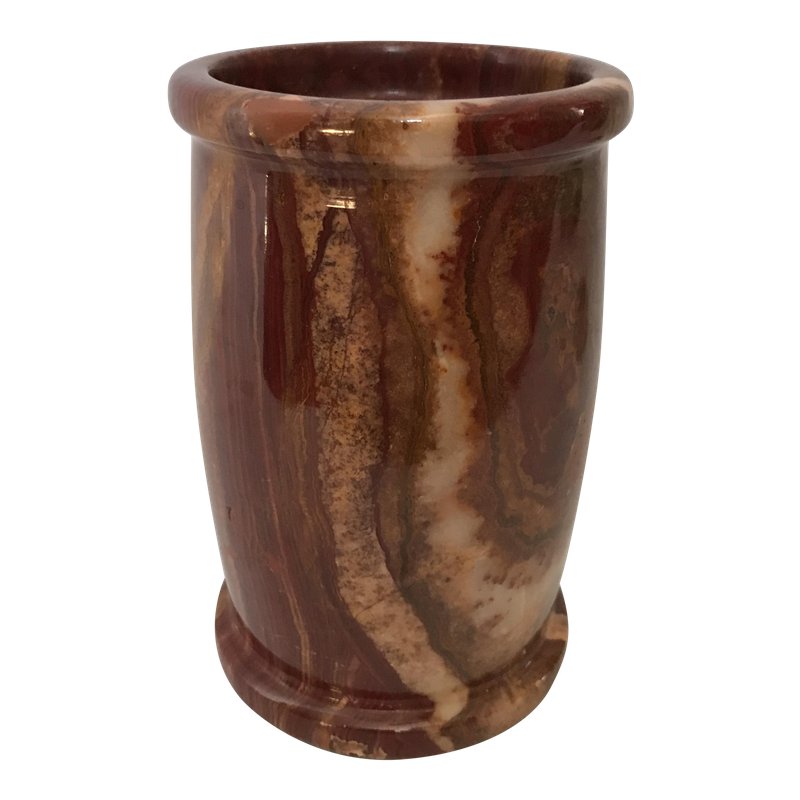 Add Texture And Dimension To Your Decor With The Tall Wood Vase From Threshold 153 The Carved Design And Natural Wood Finish Comb Wood Vase Marble Tray Vase