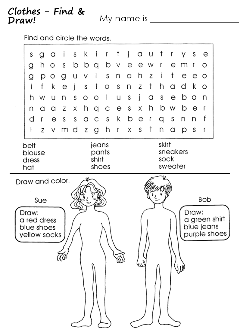 worksheet Clothes Exercises Worksheet clothesfinddrawfgg gif clothes pinterest worksheets dressed the clothes