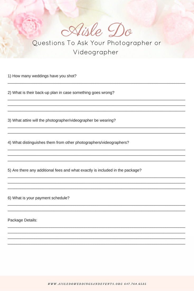worksheet Wedding Planning Printable Worksheets free download printable worksheet questions to ask your photographer or videographer before you hire