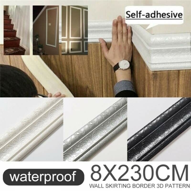 Wallpaper Sticker Waterproof Skirting Border Self-Adhesive Home Decor Modern US Wallpaper Sticker Waterproof Skirting Border Self-Adhesive Home Decor Modern US
