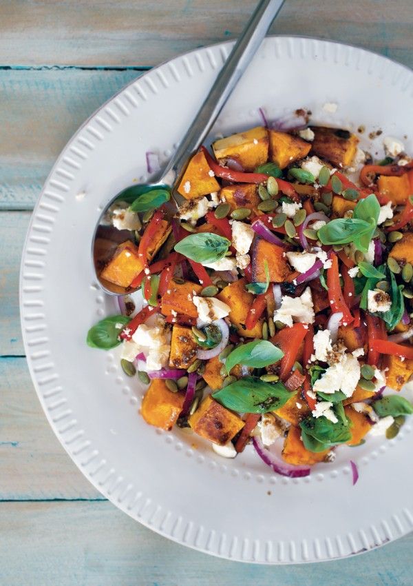 Full of flavour and texture, this salad not only looks gorgeous but it tastes wonderful as well. Foodlovers Helen Jackson Gourmet Recipes, Vegetarian Recipes, Dinner Recipes, Cooking Recipes, Healthy Recipes, Cooking Tips, Vegetarian Diets, Cheap Recipes, Budget Recipes