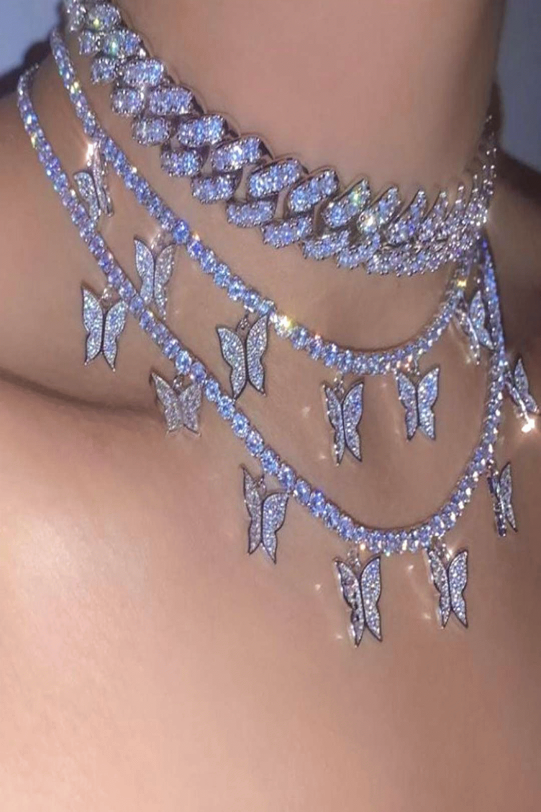 Tennis Chain Choker Necklace The Ice Princess Cuando vous ne laimez passing un pull p c