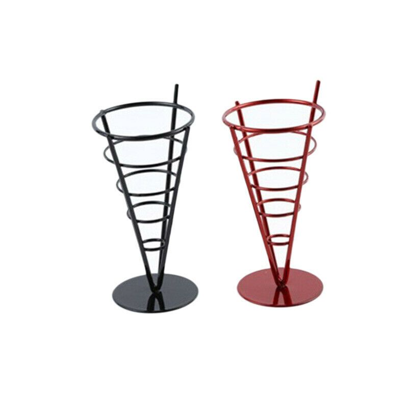 1x(fries Foods Standhalter Pommes Frites Chips Kegelkorb Fried Chicken Rack 9q8)