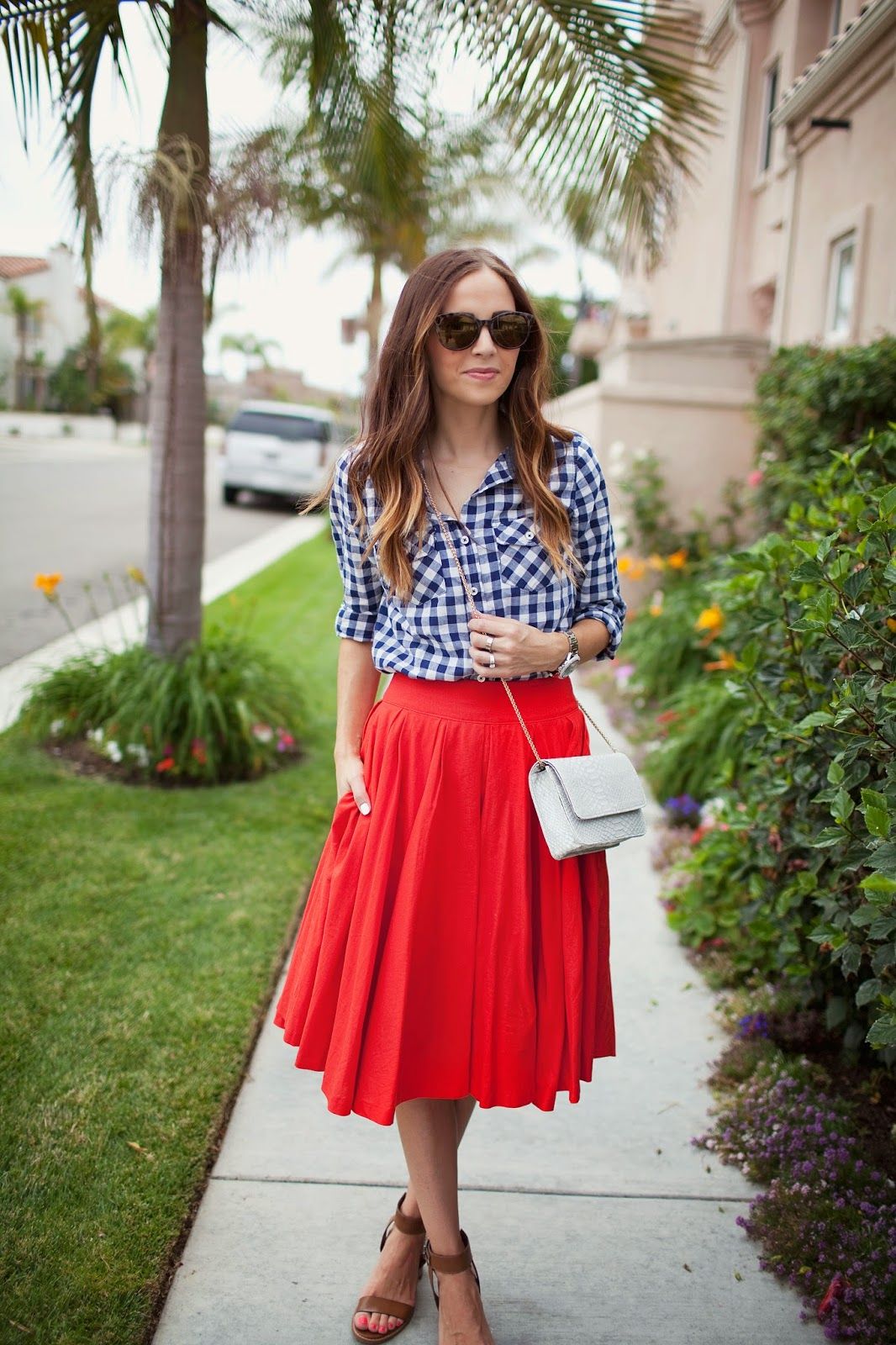 FOURTH OF JULY STYLE | Merrick's Art | Red pleated skirt, Modest ...