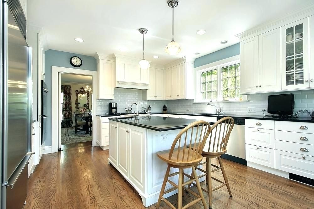 Image Result For Kitchen With Light Wood Floors And White Cabinets Grey Walls Blue Traditional - Kitchen Wall Colors With White Cabinets Image Result For Kitchen With Light Wood Floors And White Cabinets Grey Walls Blue Traditional - Kitchen Wall Colors With White Cabinets