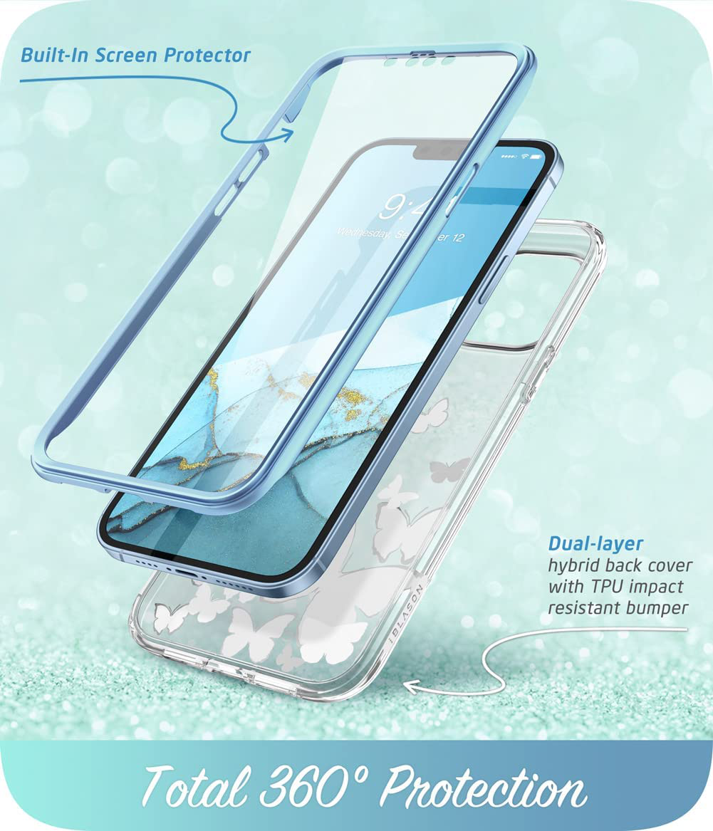 Slim Full-Body Stylish Protective Case with Built-in Screen Protector Marble i-Blason Cosmo Series Case for iPhone 13 Pro Max 6.7 inch 2021 Release Slim Full-Body Stylish Protective Case with Built-in Screen Protector Marble i-Blason Cosmo Series Case for iPhone 13 Pro Max 6.7 inch 2021 Release