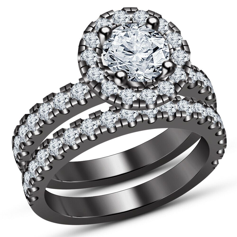 halo wedding ring set cheap