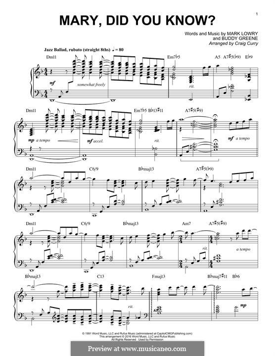 Mary, Did You Know? by B. Green Sheet music, Sheet music pdf, Sheet Mary, Did You Know? by B. Green Sheet music, Sheet music pdf, Sheet