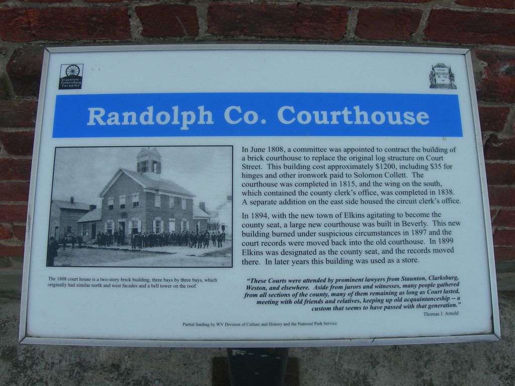 (Old) Randolph County Court House Marker | Randolph county, County