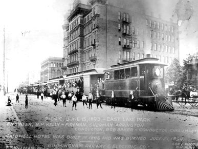 Train To East Lake Park 1893 Birmingham Park East Hotel Downtown Lakes