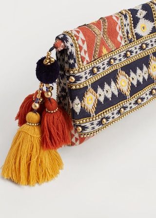 Pochette Ethnique Grandes Tailles Violeta By Mango France Boncuklu Cantalar Canta Canta Tasarimi